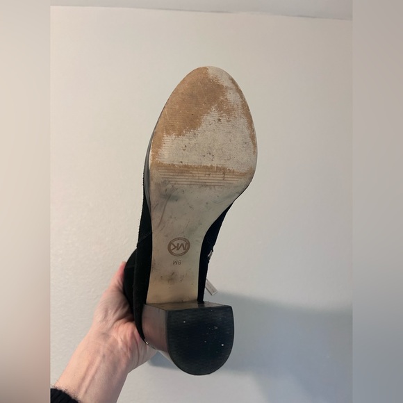 Michael Kors Classic Black Knee-High Suede Boots - Women's Stylish Block Heel - Picture 11 of 11